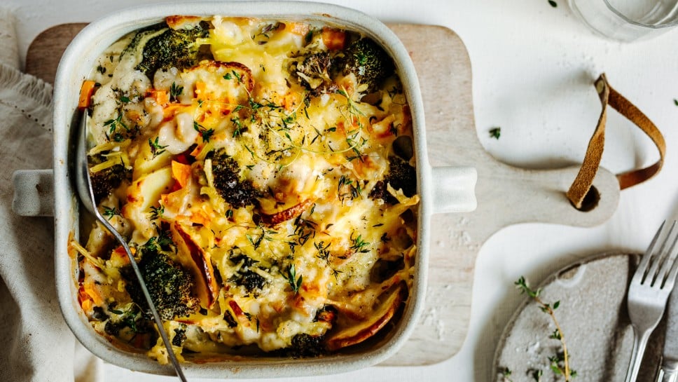 SPAR Mahlzeit Erdäpfel Brokkoli Auflauf (vegan)