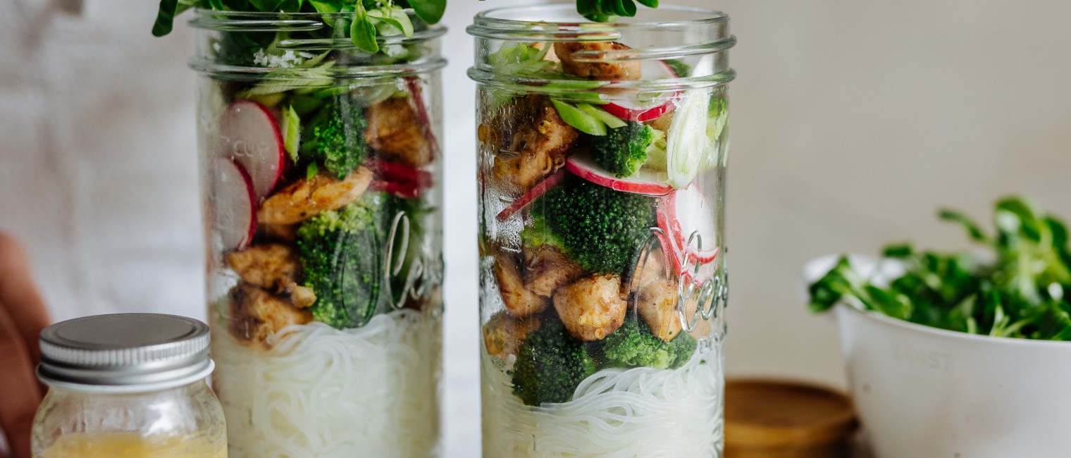 Glasnudel Salat mit Huhn