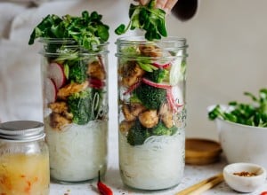 Glasnudel Salat mit Huhn