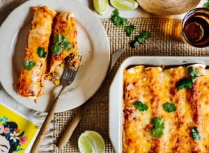 Überbackene Enchiladas mit Hackfleisch