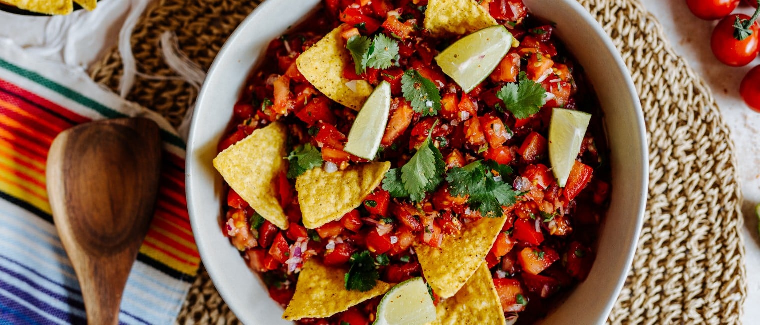 Picco de Gallo mit Nachos 