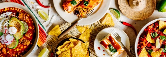 Header mit mexikanischen Rezepten