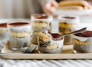 Mocha Chia Pudding Tiramisu 