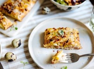 Spargelstrudel mit Schinken und Käse