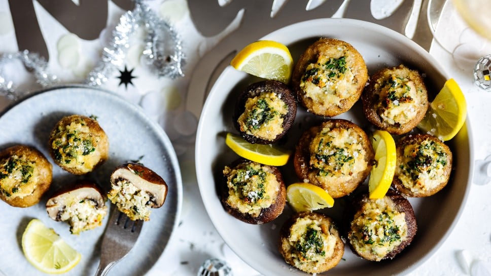 Gefüllte Champignons mit Frischkäse