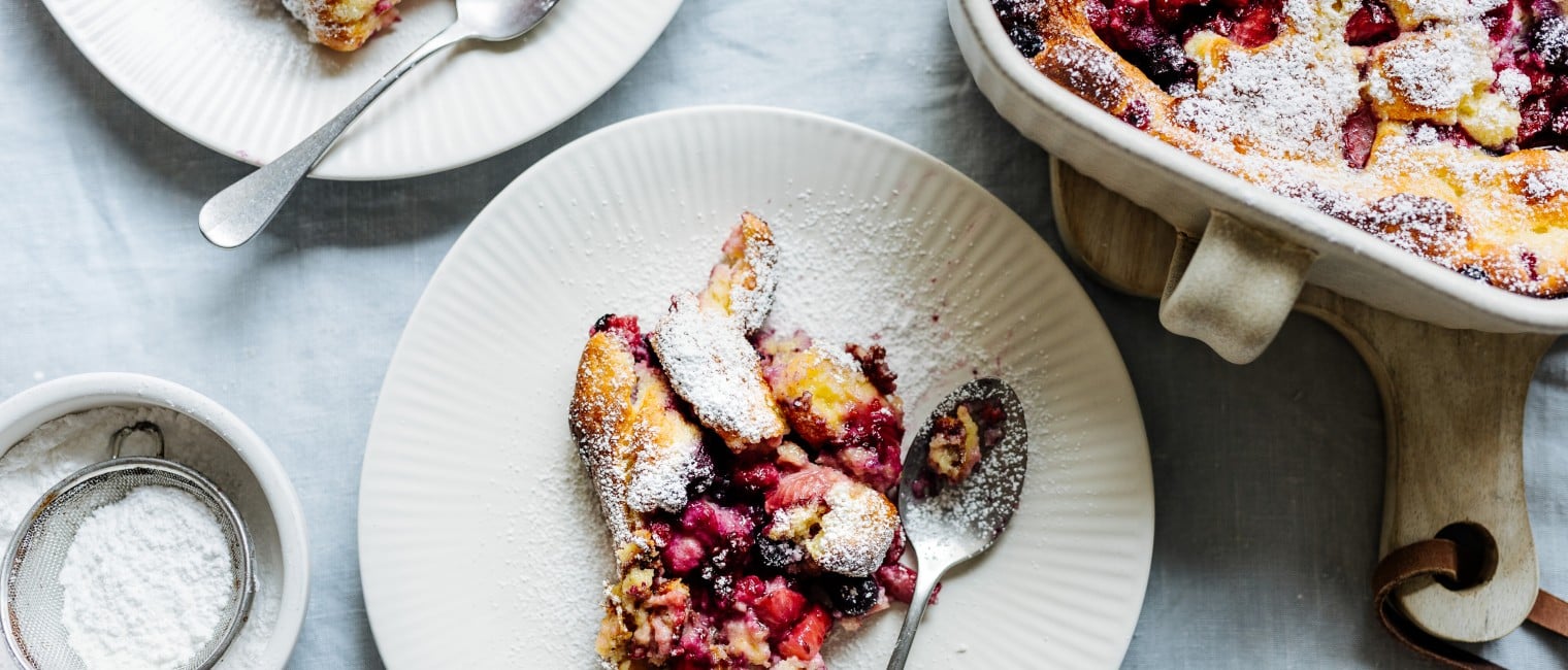 Grießauflauf mit Skyr und Beeren 
