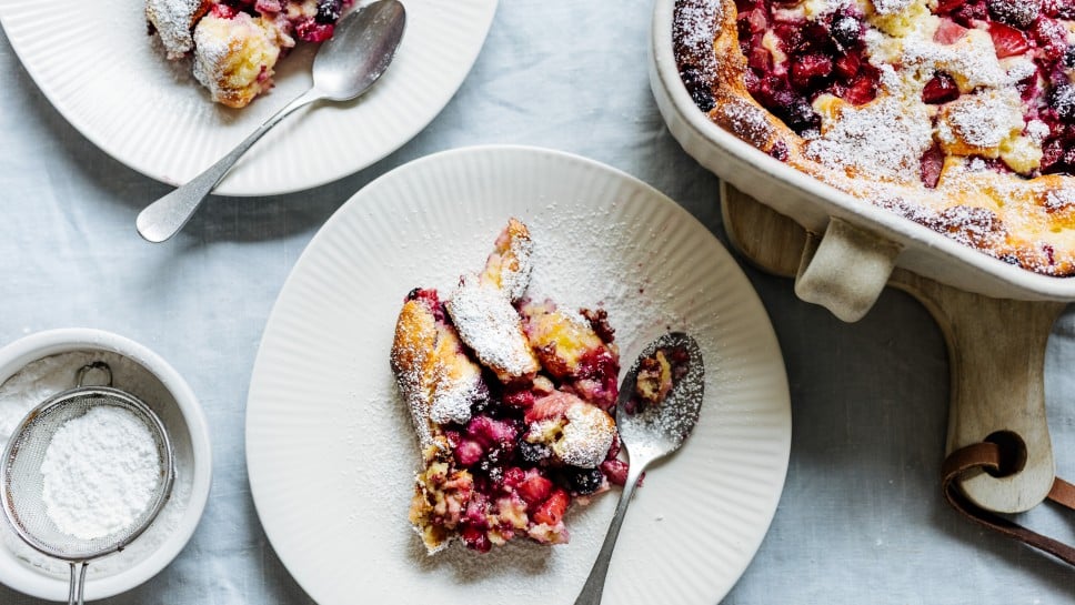 Grießauflauf mit Skyr und Beeren 