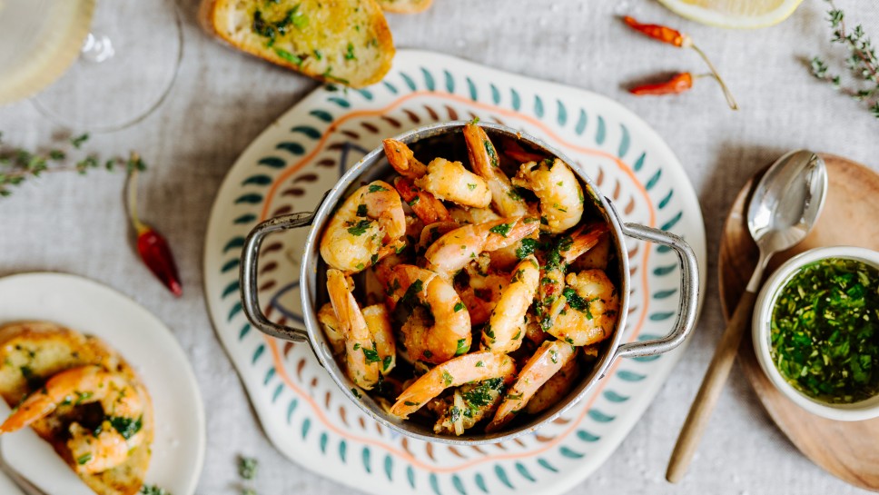 Knoblauch-Garnelen mit Chili