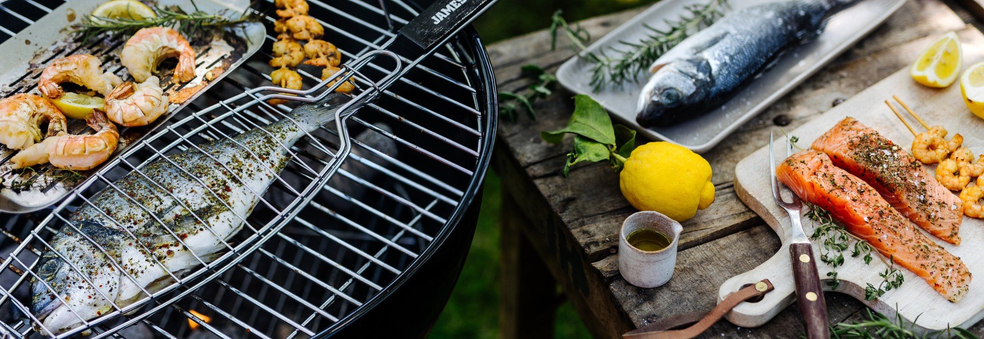 SPAR Mahlzeit! Fisch grillen Fische auf einem Grill