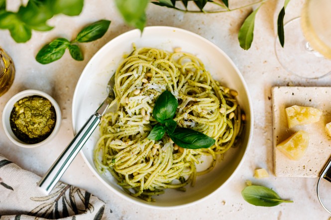 Spaghetti mit Pesto Genovese