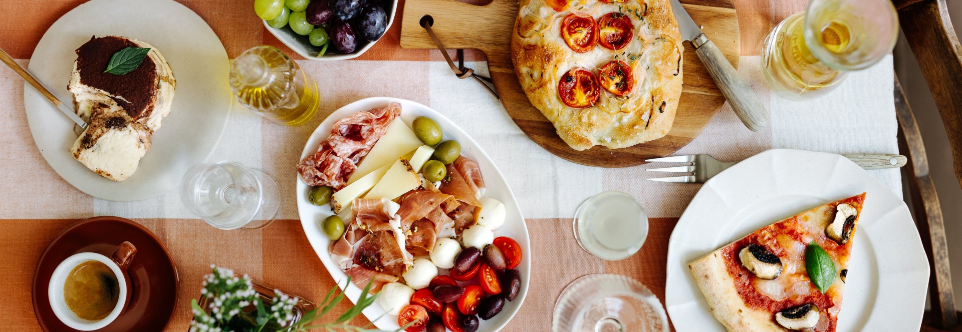 Pizza-Antipasti und Dolce Header