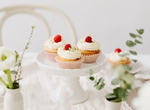 Himbeer Cupcakes mit White Chocolate Frosting