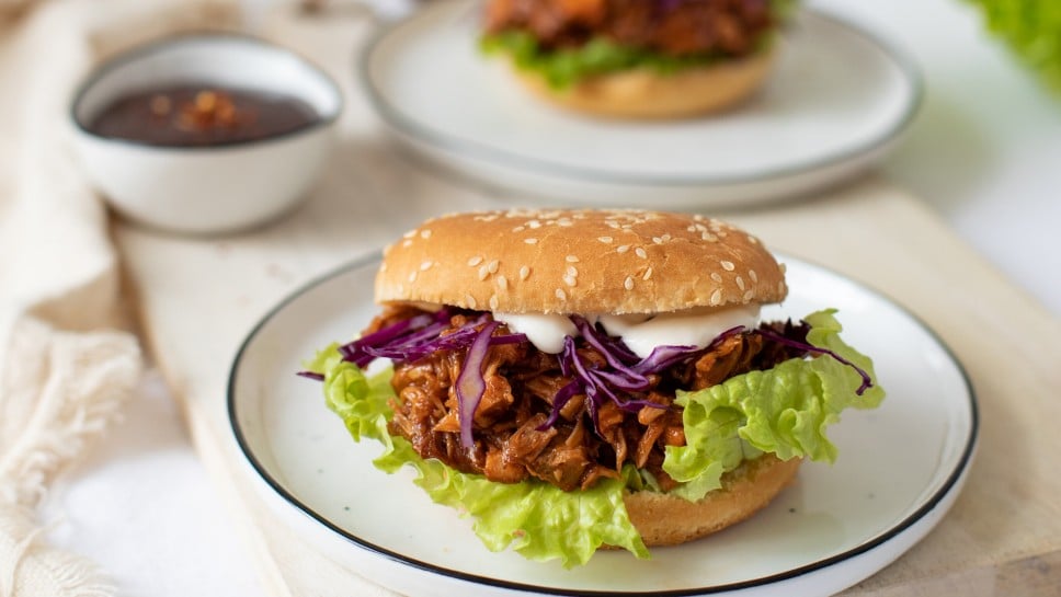 SPAR Mahlzeit Jackfrucht BBQ Burger