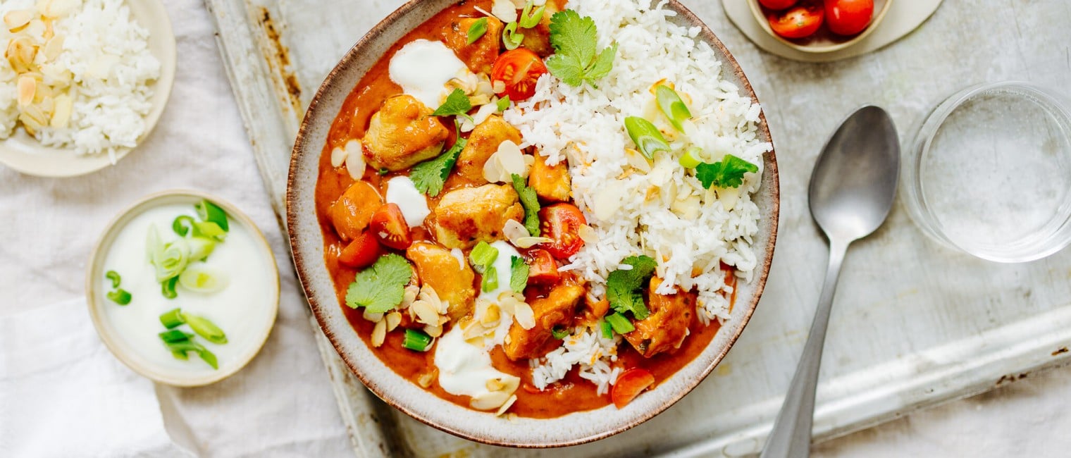 Hähnchen Tikka Massala mit Reis