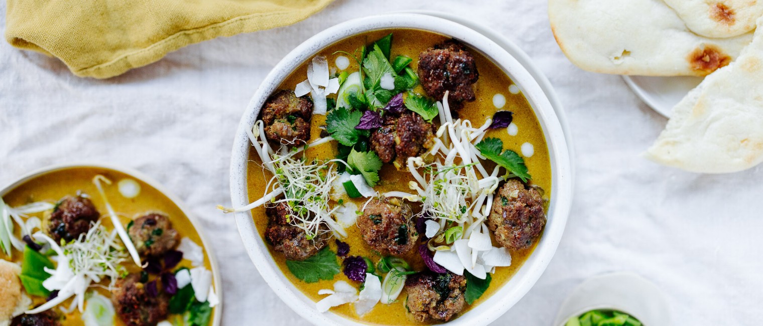 SPAR Mahlzeit Kofta Curry mit Naan Brot