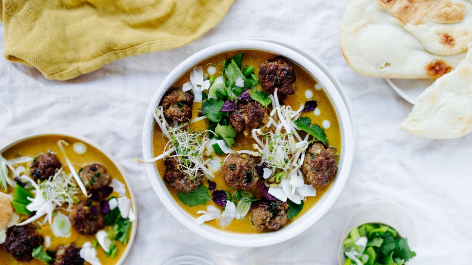 SPAR Mahlzeit Kofta Curry mit Naan Brot