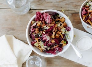 SPAR Mahlzeit Radicchio-Apfelsalat mit Eierschwammerl und Speck