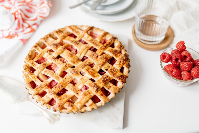 SPAR Mahlzeit Rhabarber Himbeer Pie