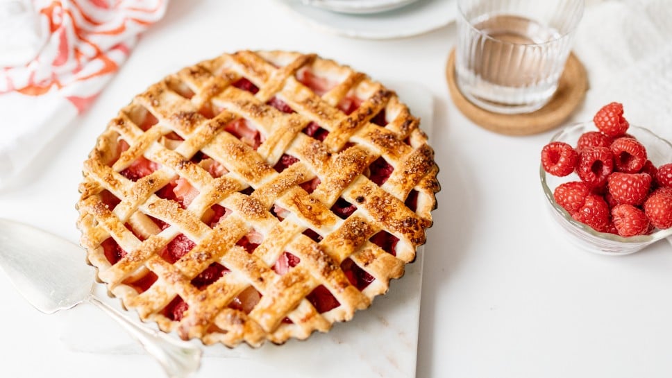SPAR Mahlzeit Rhabarber Himbeer Pie