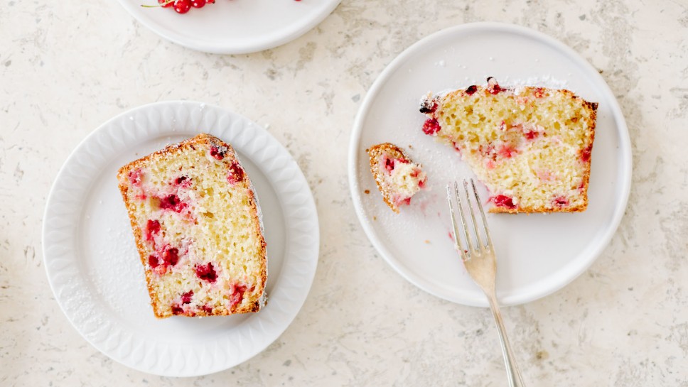 Kuchenstücke auf zwei Tellern serviert 