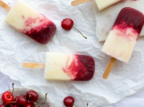 SPAR Mahlzeit, Kirsch, Popsicles,  Kirsch-Jogurt-Popsicles