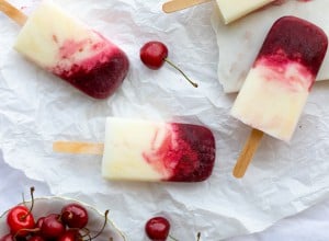 SPAR Mahlzeit, Kirsch, Popsicles,  Kirsch-Jogurt-Popsicles