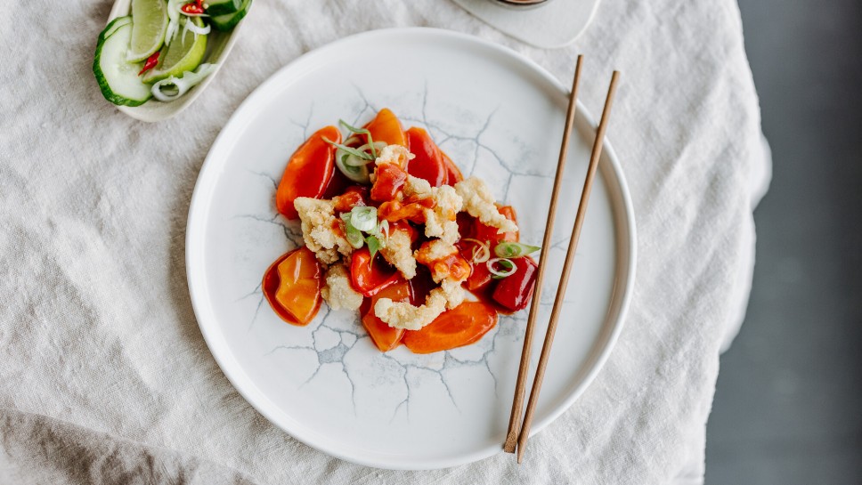 Knuspriges Hühnchen Süß Sauer