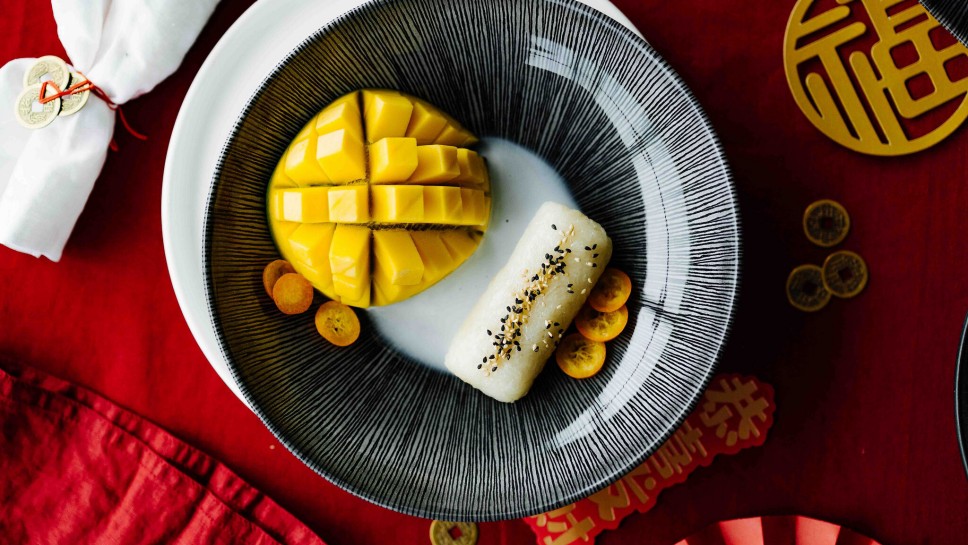 Klebreis mit Mango