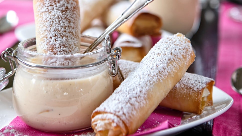 Mini-Apfelstrudel mit Vanillesauce