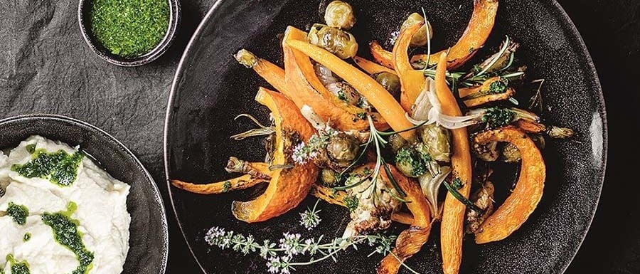 SPAR Mahlzeit Herbstliches Ofengemüse mit Blumenkohlpüree