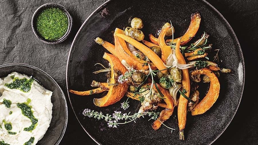 SPAR Mahlzeit Herbstliches Ofengemüse mit Blumenkohlpüree