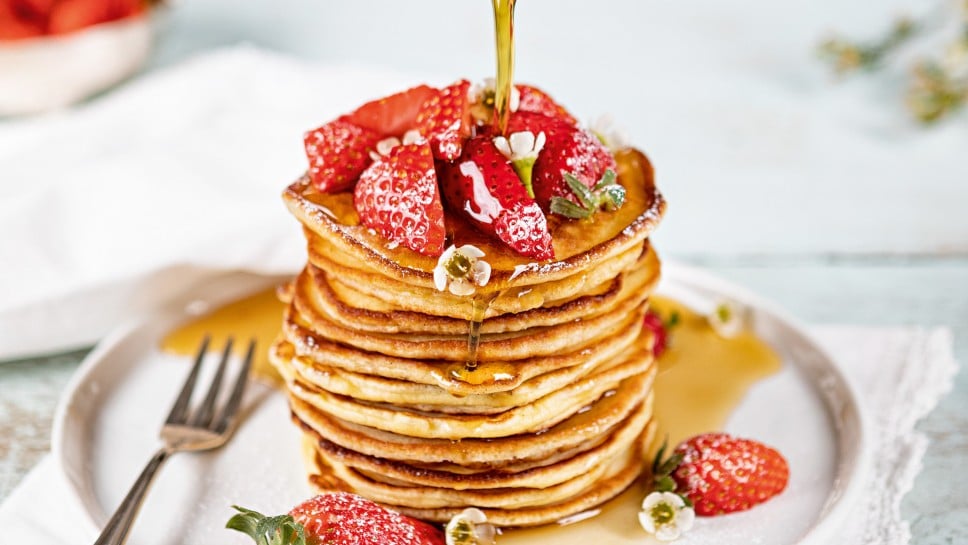 SPAR Mahlzeit Pancakes mit Erdbeeren