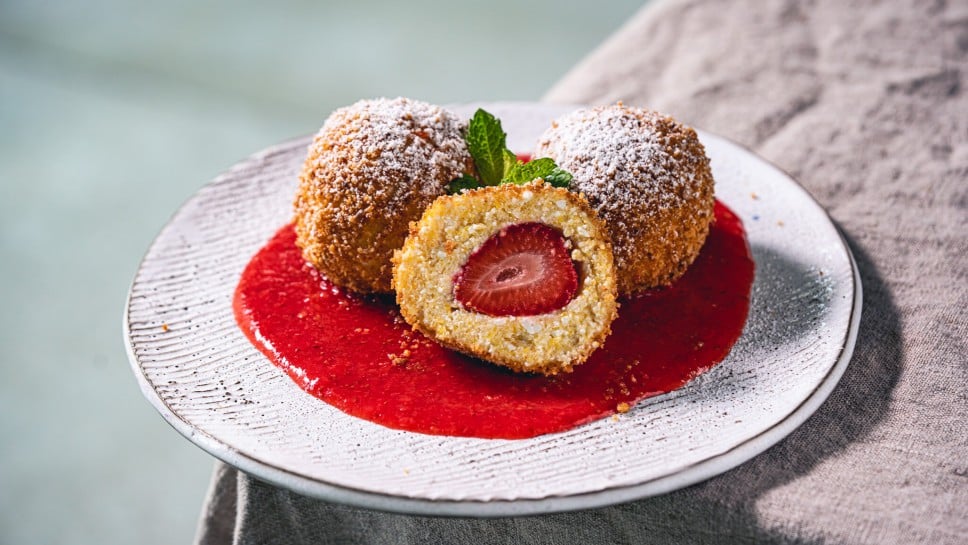 Erdbeer-Topfenknödel