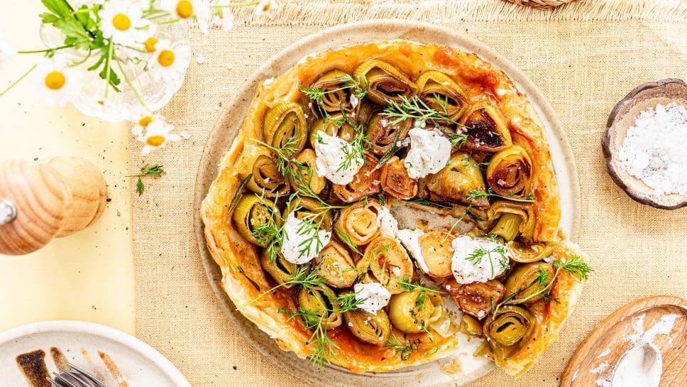 Schnelle Lauch Tarte Tatin