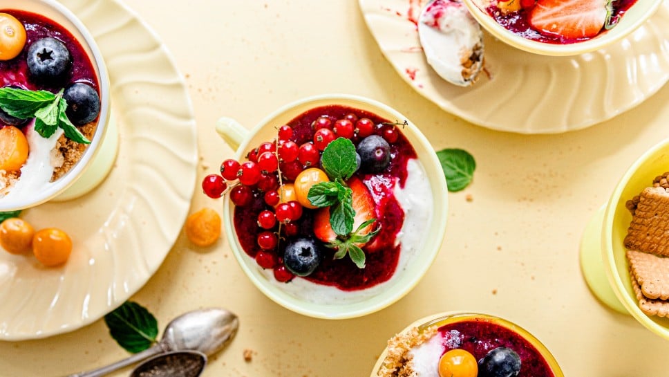 No-Bake Skyr Cheesecake im Glas
