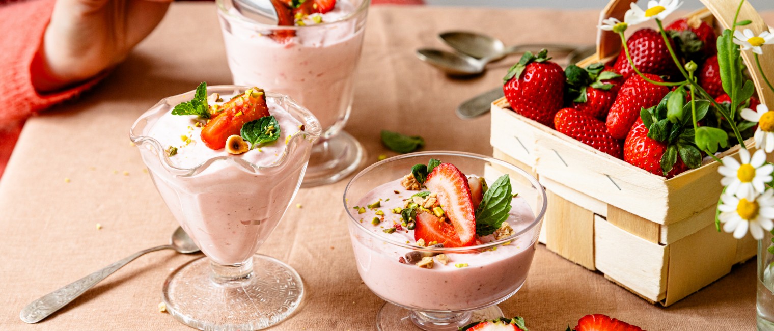 Schnelle Erdbeercreme