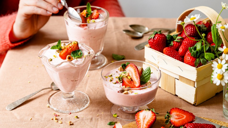 Schnelle Erdbeercreme