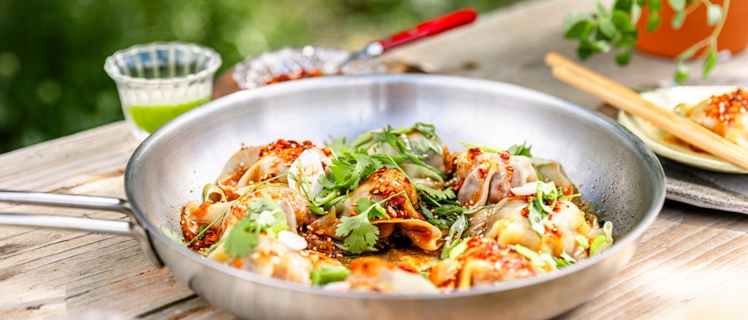 Schnelle Dumplings mit Faschiertem