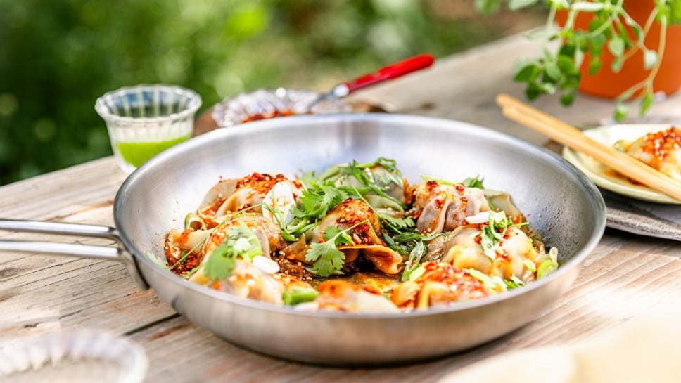 Schnelle Dumplings mit Faschiertem