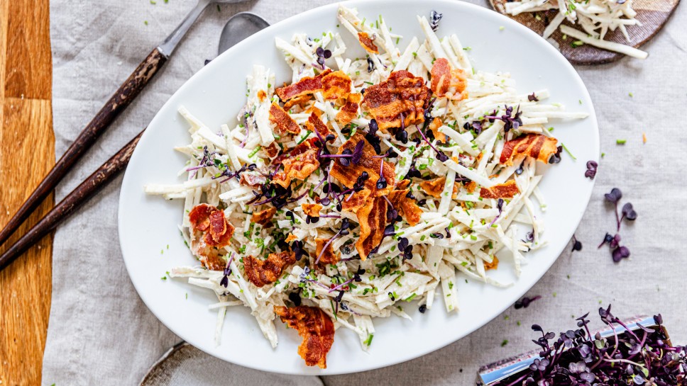 Selleriesalat mit crispy Pancetta