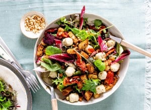 Winterlicher Caprese Brotsalat 