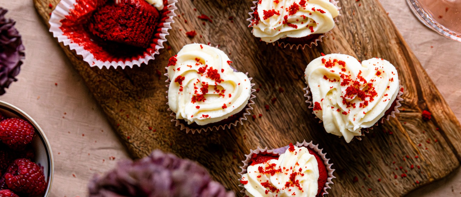 Schnelle Red Velvet-Cupcakes
