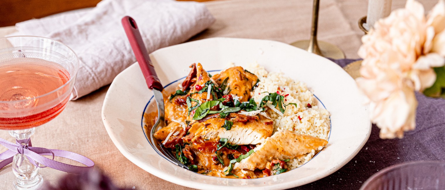 Saftiges Marry-Me-Chicken mit Couscous