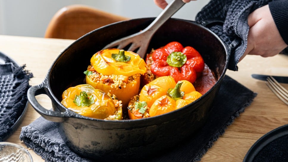 vegan gefüllte Paprika