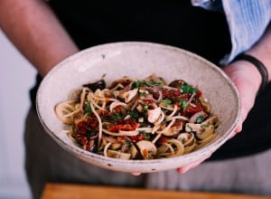 Spaghetti mit getrockneten Tomaten