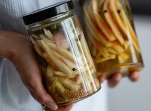 Essiggurken aus Wassermelonenschalen
