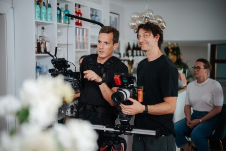 Behind the scenes Kamerateam beim Filmen