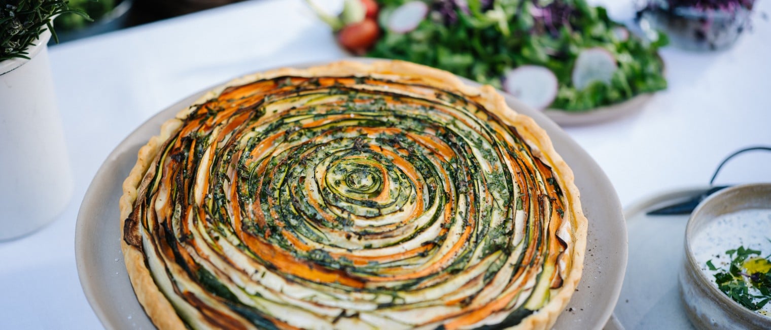 Gemüse Spiralen Tarte