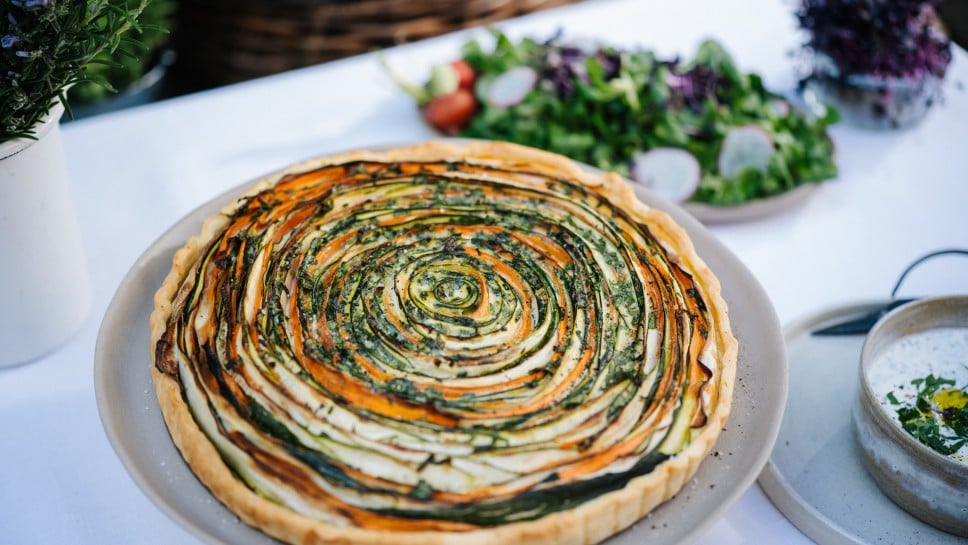 Gemüse Spiralen Tarte