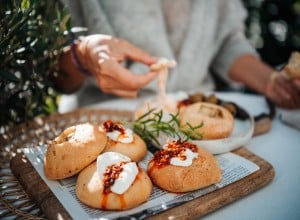 Mini-Focacca mit Burrata